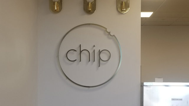 Chip dimensional wall sign